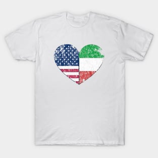 Vintage Distressed Italian American Heart T-Shirt